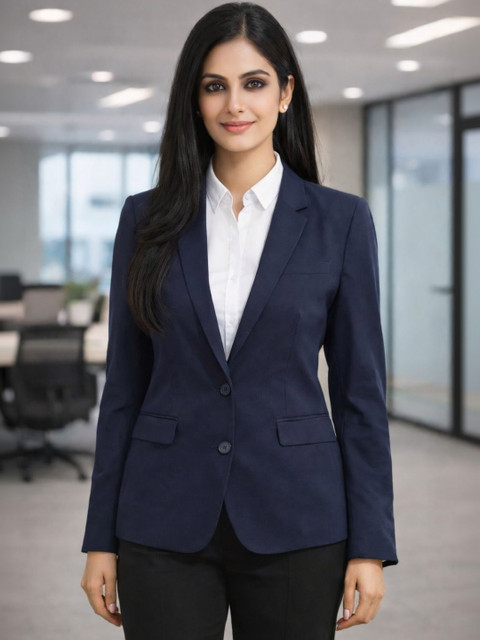 SONA Notched Lapel Long Sleeves Single-Breasted Blazers