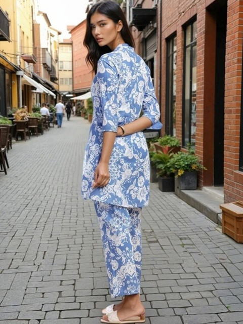 HERE&NOW Printed Tunic With Trousers Co-Ords - Image 2