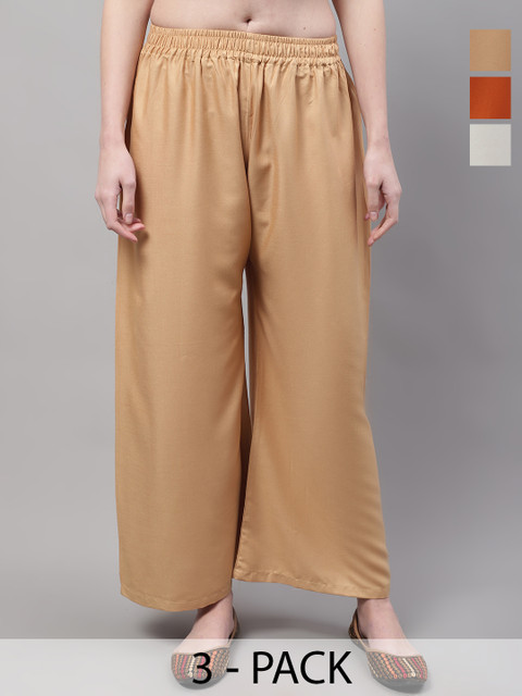 Valles365 by S.C. Women 3 Flared Ethnic Palazzos