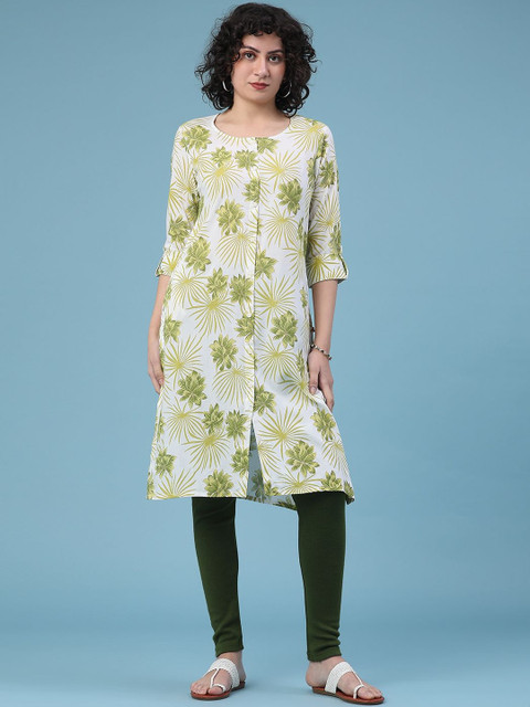 V-Mart Printed Mandarin Collar Tunic & Leggings Co-Ords