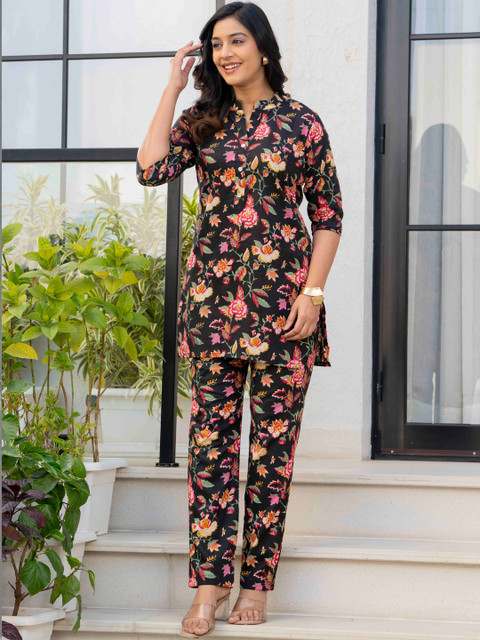 UrbanRang Printed Tunic With Trousers Co-Ords