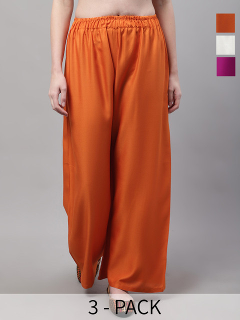 Valles365 by S.C. Women 3 Flared Ethnic Palazzos