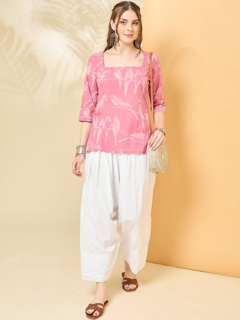 Anouk Mirage Print Cotton Blend Top