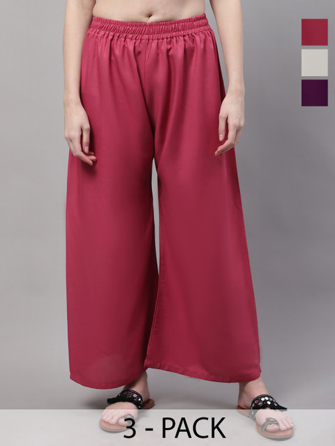 Valles365 by S.C. Women 3 Flared Ethnic Palazzos