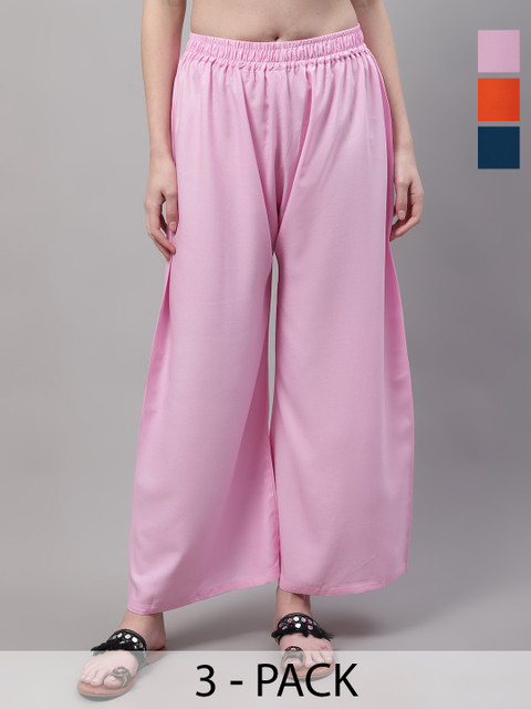 Valles365 by S.C. Women 3 Flared Ethnic Palazzos