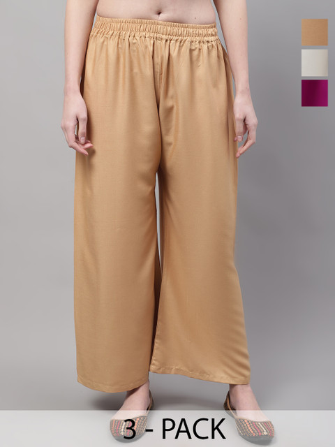 Valles365 by S.C. Women 3 Flared Ethnic Palazzos