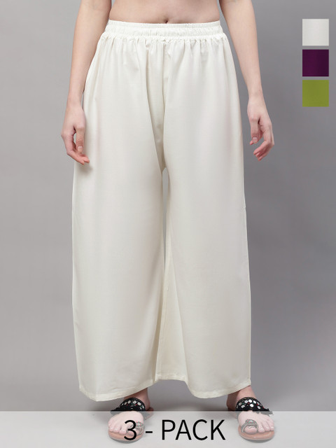 Valles365 by S.C. Women 3 Flared Ethnic Palazzos