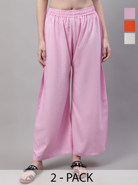 Valles365 by S.C. Women 3 Flared Ethnic Palazzos