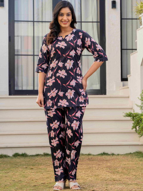 UrbanRang Printed Tunic With Trousers Co-Ords - Image 3