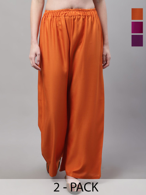 Valles365 by S.C. Women 3 Flared Ethnic Palazzos