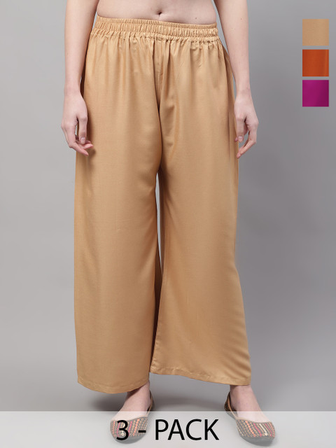 Valles365 by S.C. Women 3 Flared Ethnic Palazzos