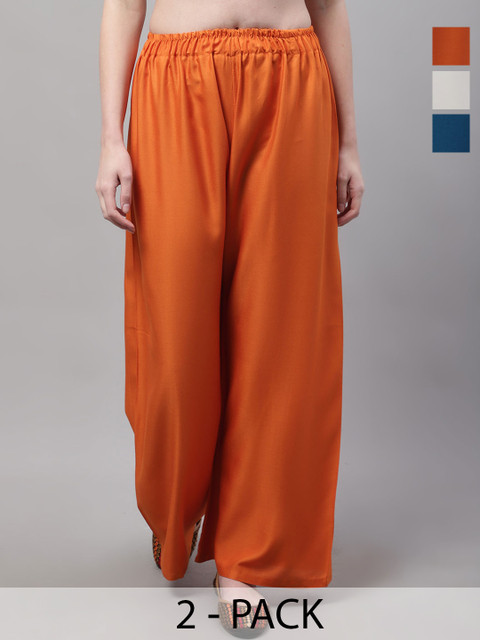 Valles365 by S.C. Women 3 Flared Ethnic Palazzos