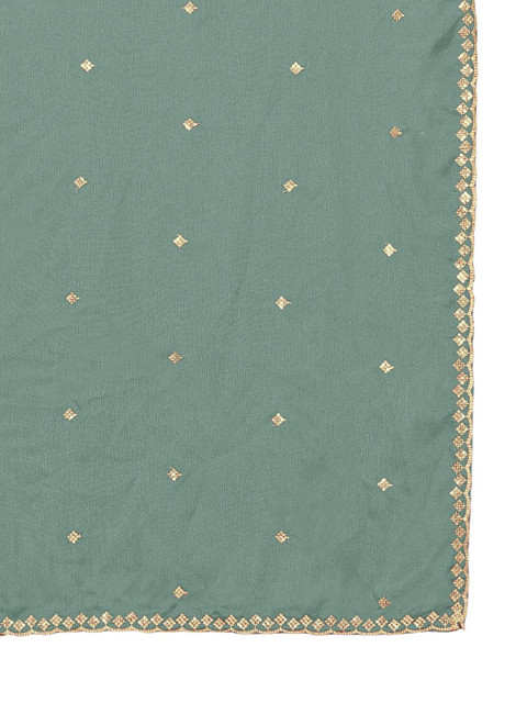 SEKMANY Ethnic Motifs Embroidered Art Silk Dupatta with Sequinned - Image 4