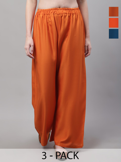 Valles365 by S.C. Women 3 Flared Ethnic Palazzos