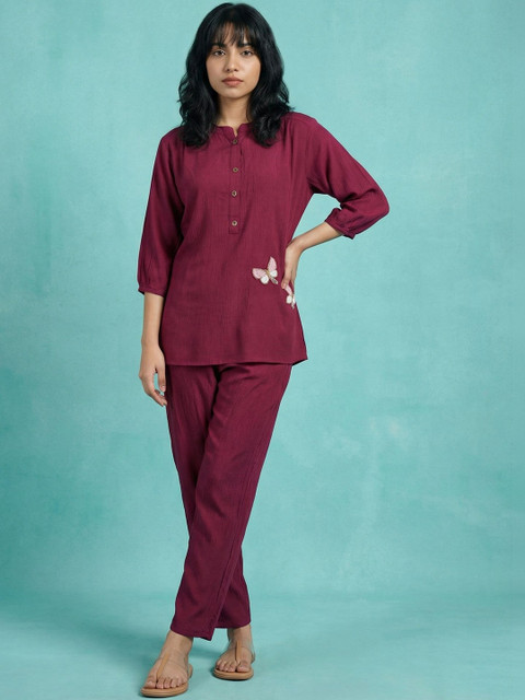 4u Fashion Embroidered Tunic With Trousers Co-Ords