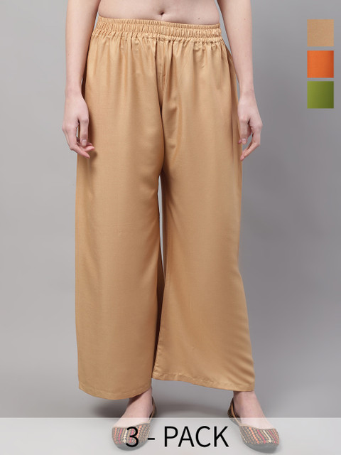 Valles365 by S.C. Women 3 Flared Ethnic Palazzos