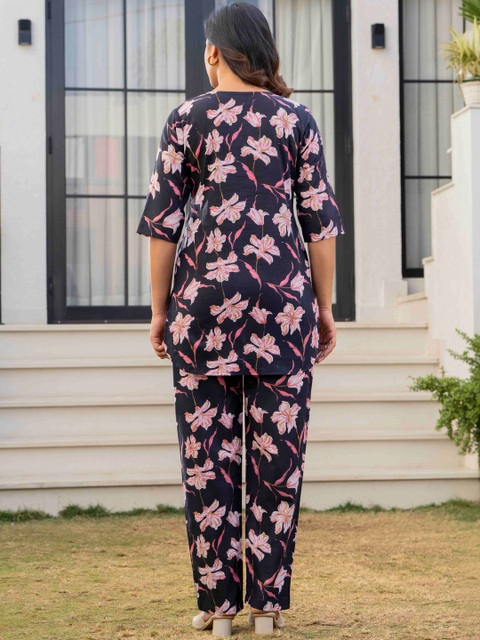 UrbanRang Printed Tunic With Trousers Co-Ords - Image 2