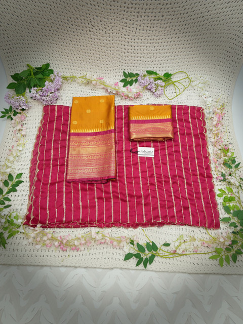 Pink Bindi Embroidered Semi-Stitched Lehenga & Blouse With Dupatta - Image 4