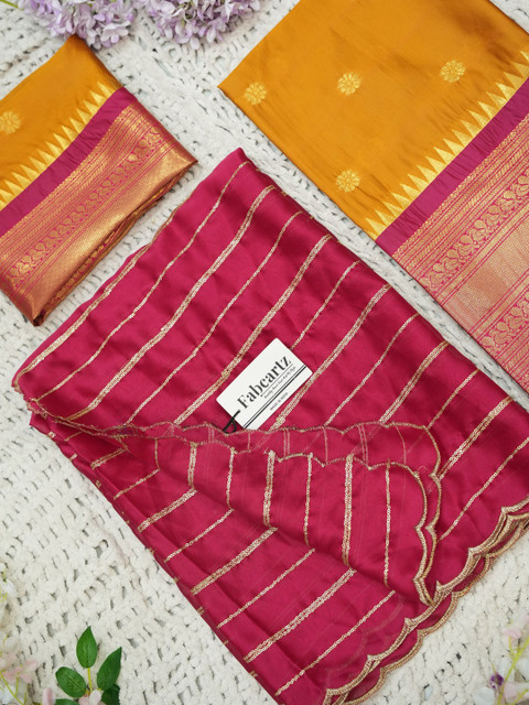 Pink Bindi Embroidered Semi-Stitched Lehenga & Blouse With Dupatta - Image 3