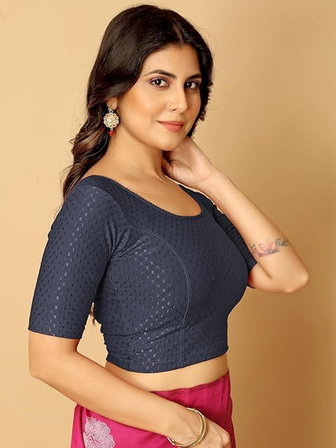 PIKVY Solid Saree Blouse