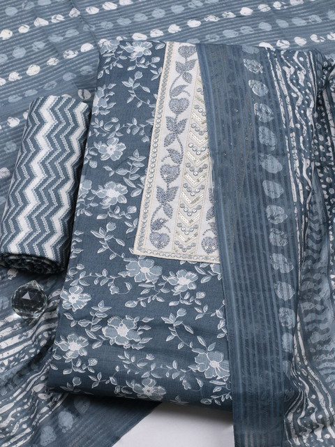 Meena Bazaar Printed Unstitched Dress Material