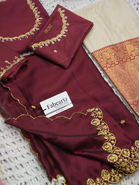 Pink Bindi Embroidered Semi-Stitched Lehenga & Blouse With Dupatta - Image 3