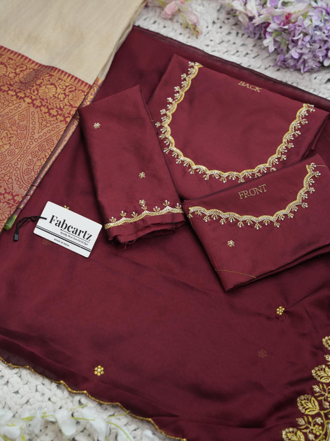Pink Bindi Embroidered Semi-Stitched Lehenga & Blouse With Dupatta - Image 5