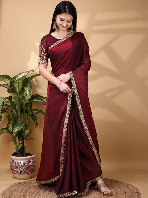 KALINI Embroidered Silk Blend Designer Saree
