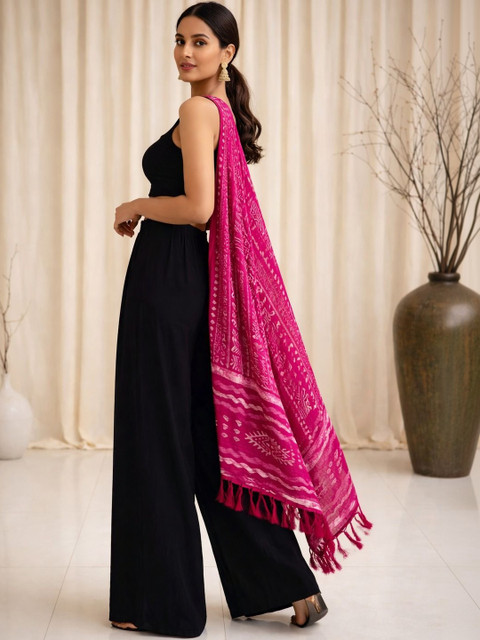YUGAVEERAA Ethnic Motifs Printed Block Print Dupatta - Image 3