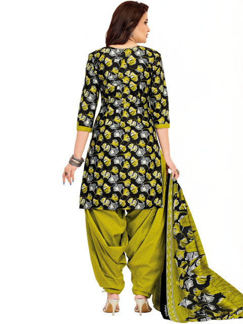 shree jeenmata collection Printed Pure Cotton Unstitched Dress Material - Image 3