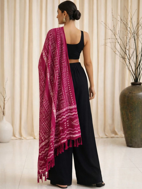 YUGAVEERAA Ethnic Motifs Printed Block Print Dupatta - Image 2