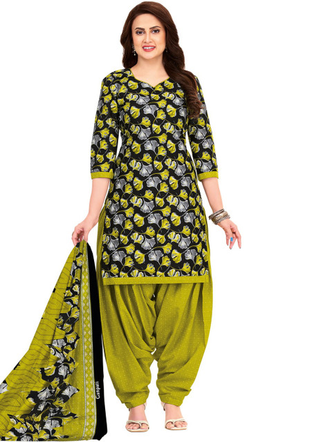 shree jeenmata collection Printed Pure Cotton Unstitched Dress Material - Image 2
