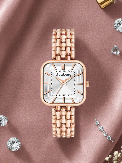 DressBerry Women Dial & Bracelet Style Straps Analogue Watch HOBDB-011-SL