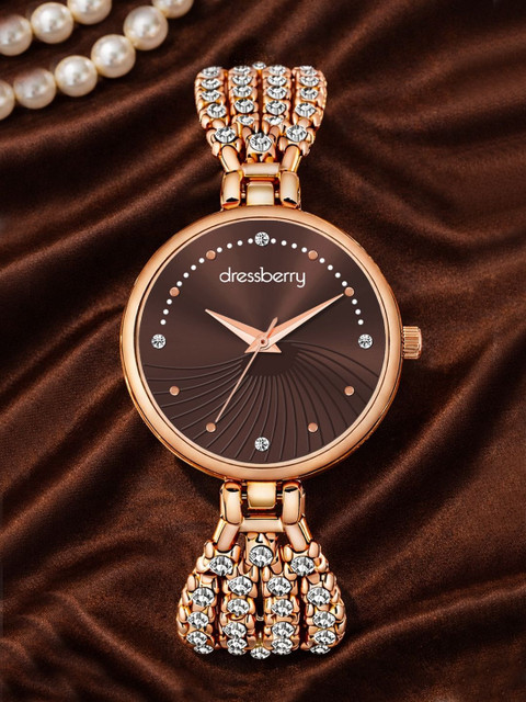 DressBerry Women Dial & Bracelet Style Straps Analogue Watch HOBDB-010-BR