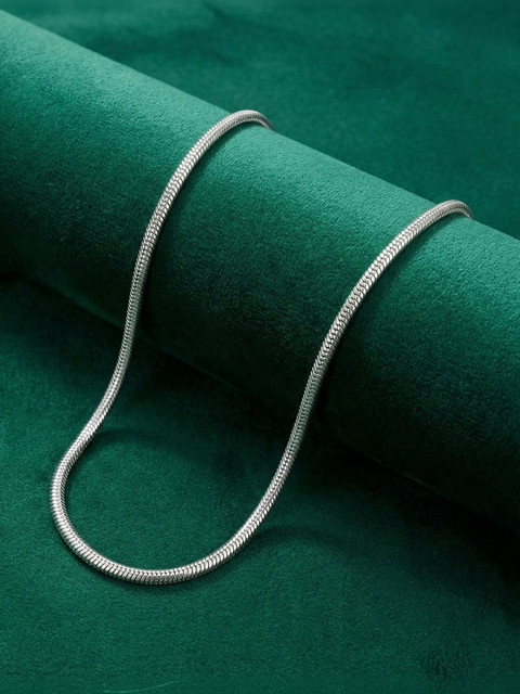 SHI JEWELLERY Unisex Silver-Plated Chain