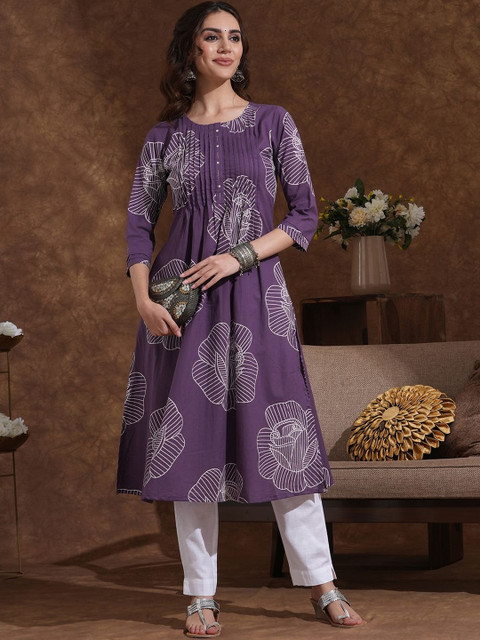 KAMI KUBI Women Floral Printed Sleeves Kurta