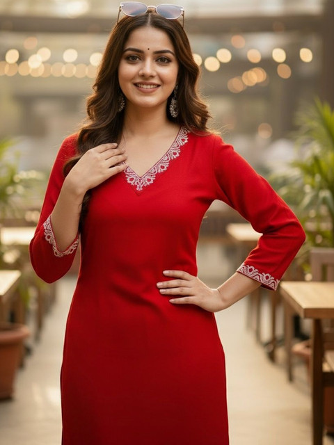 Pjyot by surhi Women Embroidered Thread Work Kurta - Image 2