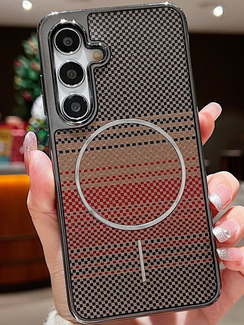 Luxury Kase Geometric Printed Samsung Galaxy S24 5G Back Case Mobile Accessories