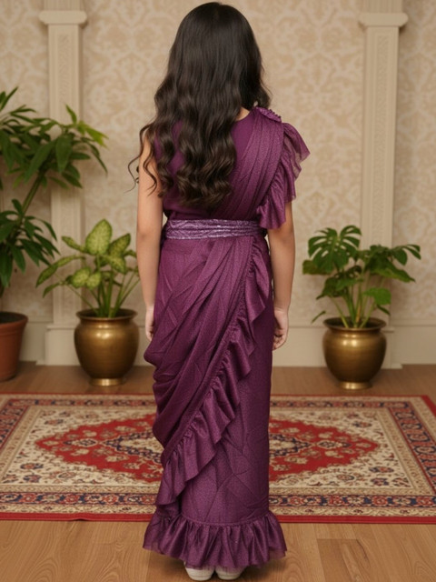 Sangria Girls Ready To Wear Sarees - Image 4