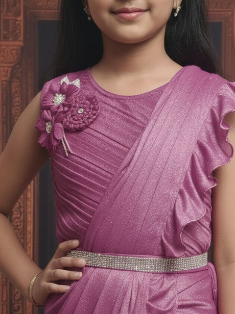 Sangria Girls Ready To Wear Sarees - Image 4