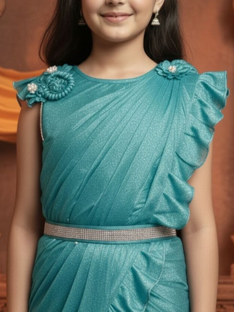 Sangria Girls Ready To Wear Sarees - Image 2