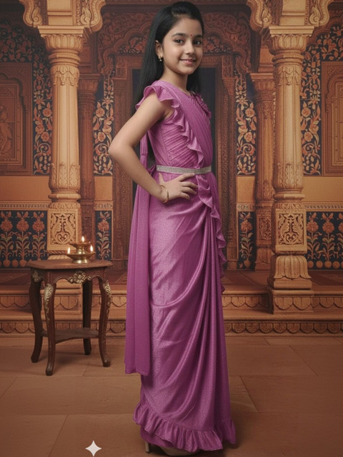 Sangria Girls Ready To Wear Sarees - Image 3