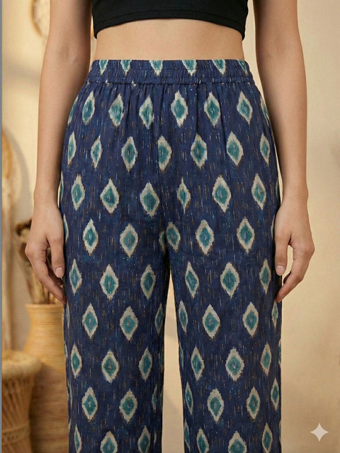 Bunkari Women Ethnic Motifs Printed Ethnic Palazzos