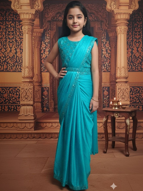 Sangria Embroidered Sarees - Image 2