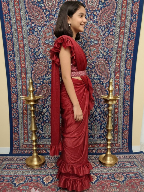 Aarika Sequinned Net Heavy Work Saree