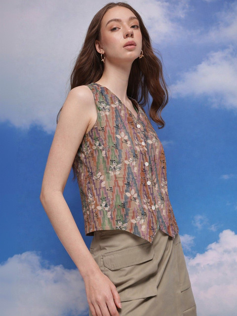 AVNISA ENTERPRISE Floral Print Cotton Blend Top - Image 7