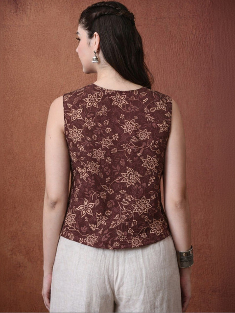 Klotden Floral Print Cotton Blend Top - Image 5