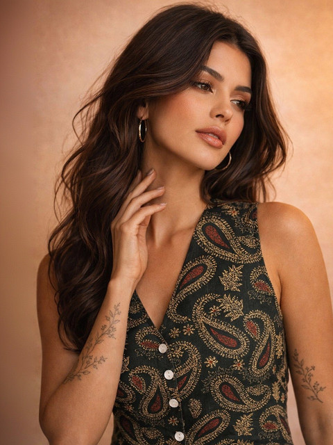 Klotden Print Ethnic Cotton Blend Top - Image 2