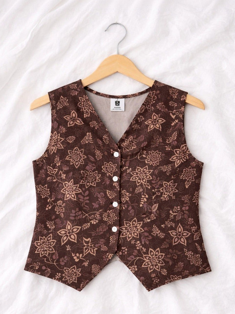Klotden Floral Print Cotton Blend Top - Image 4