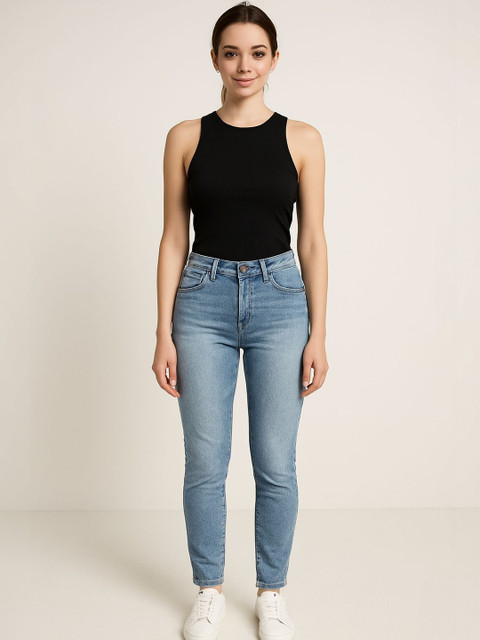 KASHIANXSTYLE Women Comfort Skinny Fit High-Rise Light Fade Stretchable Jeans